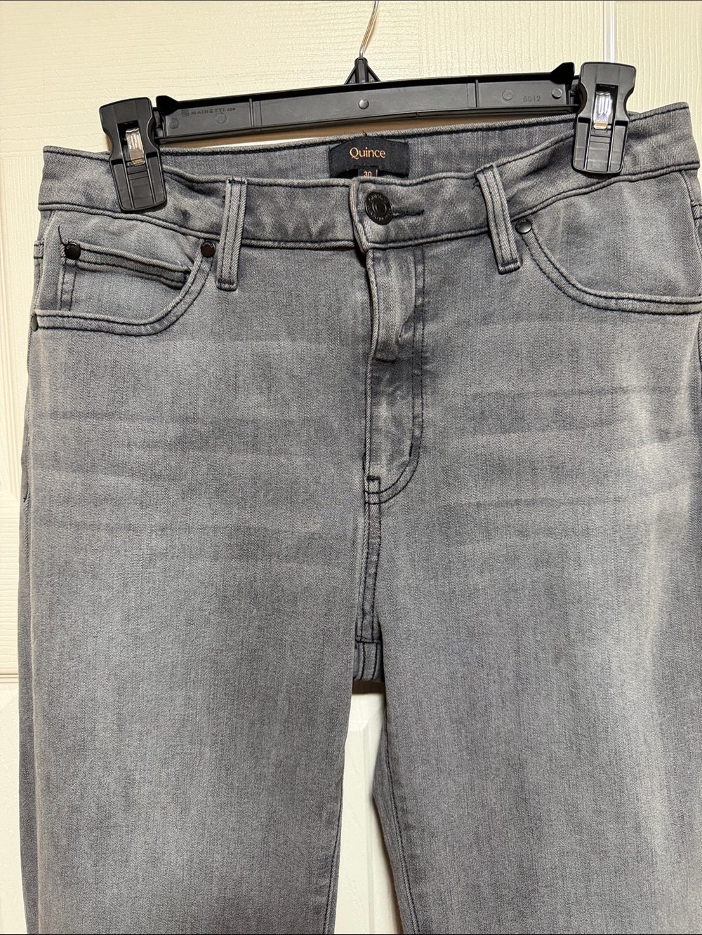 Quince Bella Stretch Kick Flare Jeans Greyed Out - Size 30 - Picture 4 of 9
